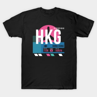 Hong Kong (HKG) Airport Code Baggage Tag T-Shirt